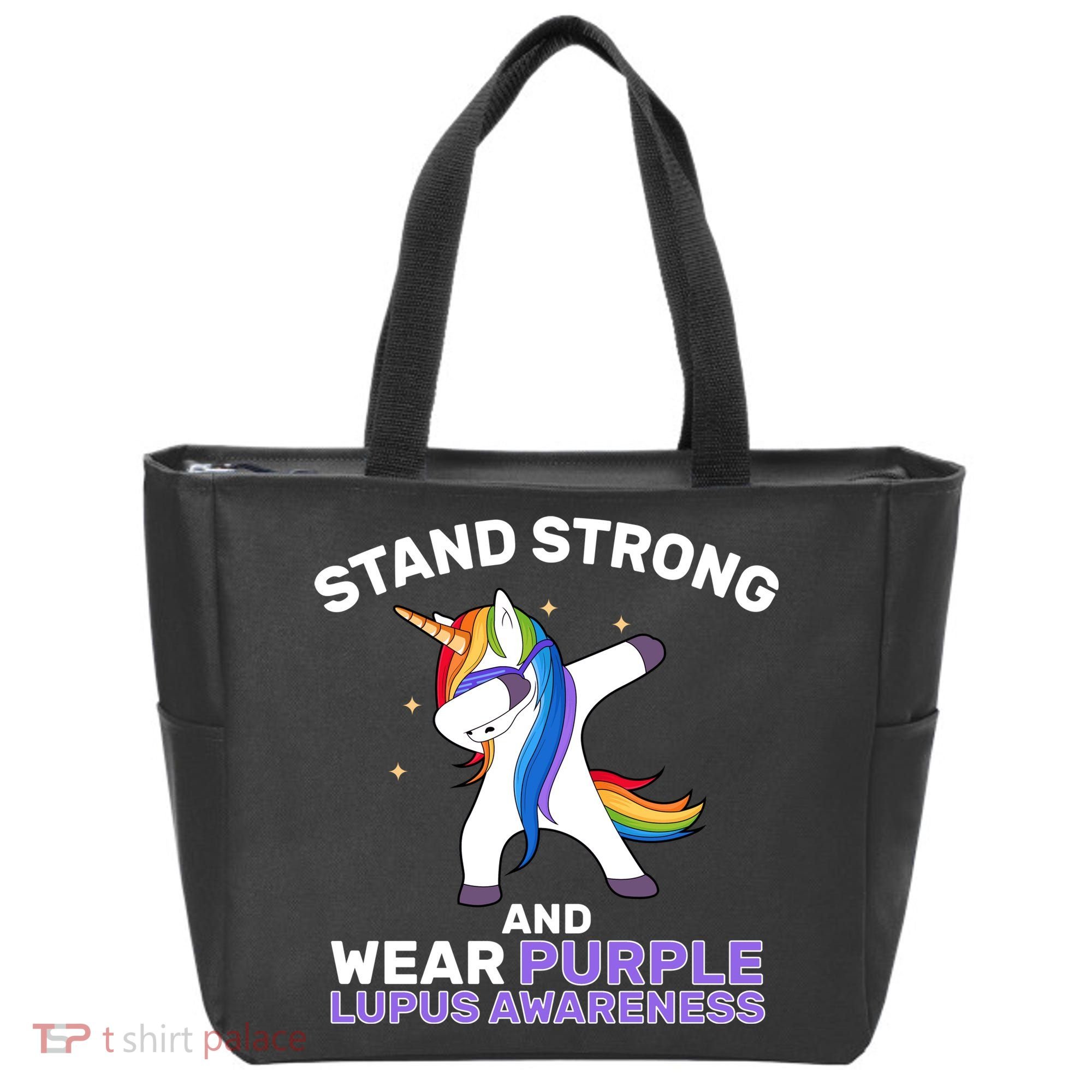 Stand Strong Wear Purple Lupus Awareness Tote Bag