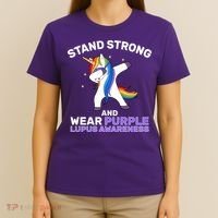 Stand Strong Wear Purple Lupus Awareness T-Shirt thumb 4
