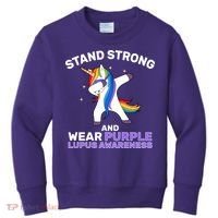 Stand Strong Wear Purple Lupus Awareness Kids Sweatshirt thumb 0