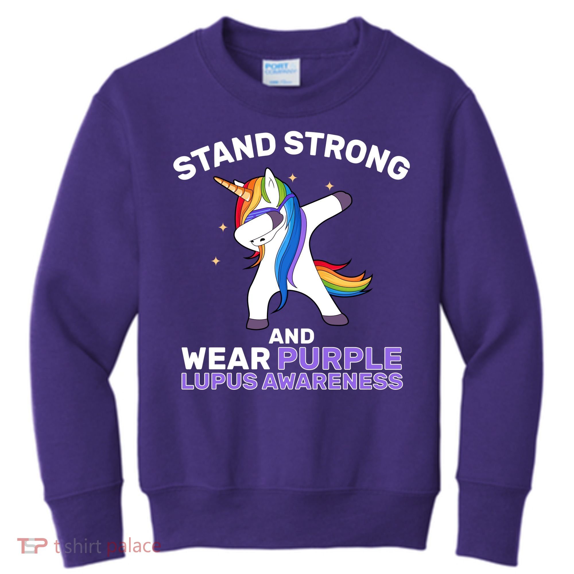 Stand Strong Wear Purple Lupus Awareness Kids Sweatshirt