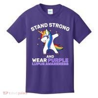 Stand Strong Wear Purple Lupus Awareness Kids T-Shirt thumb 0