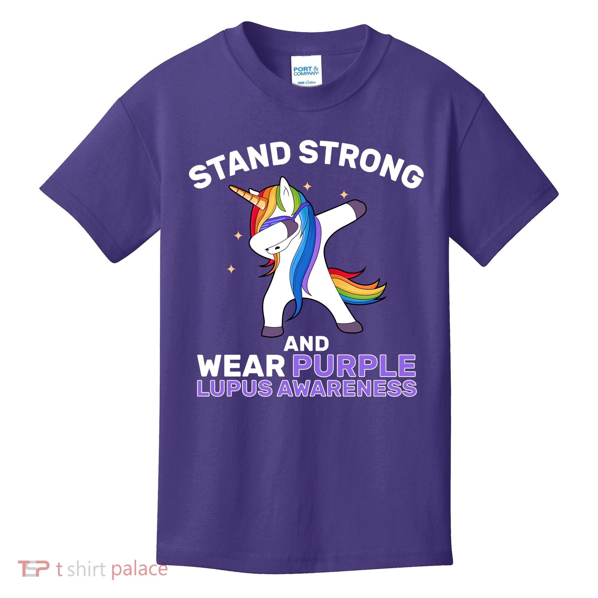 Stand Strong Wear Purple Lupus Awareness Kids T-Shirt