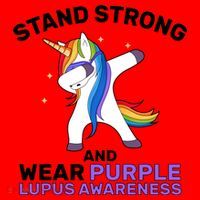 Stand Strong Wear Purple Lupus Awareness Santa Hat thumb 1