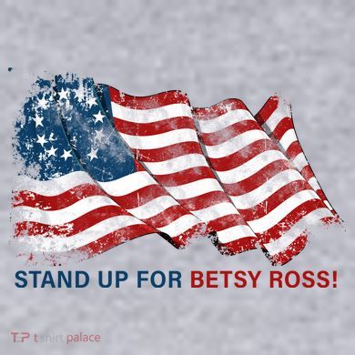 Stand Up For Betsy Ross Distressed Flag Women's Racerback Cropped Tank