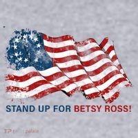 Stand Up For Betsy Ross Distressed Flag Women's Racerback Cropped Tank thumb 2