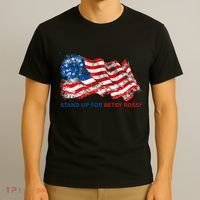 Stand Up For Betsy Ross Distressed Flag T-Shirt thumb 3