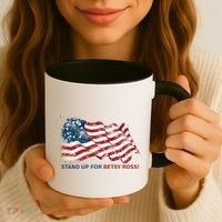 Stand Up For Betsy Ross Distressed Flag Coffee Mug thumb 3