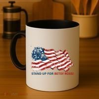 Stand Up For Betsy Ross Distressed Flag Coffee Mug thumb 4