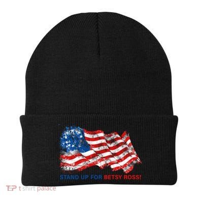 Stand Up For Betsy Ross Distressed Flag Beanie