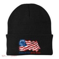 Stand Up For Betsy Ross Distressed Flag Beanie thumb 0