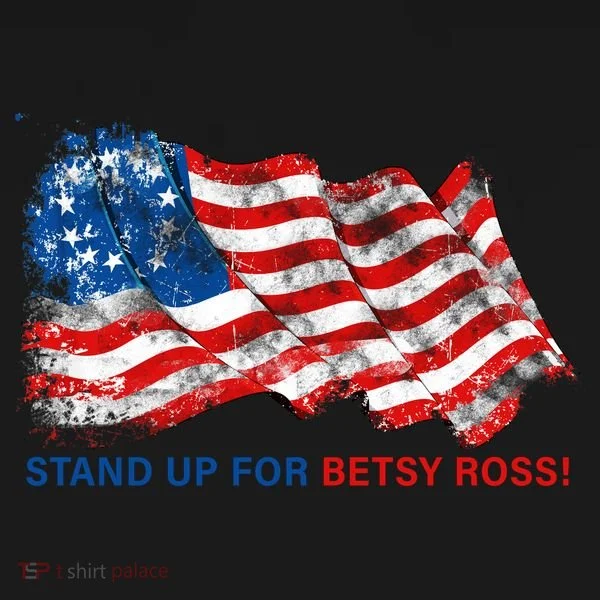 Stand Up For Betsy Ross Distressed Flag Women's Hoodie