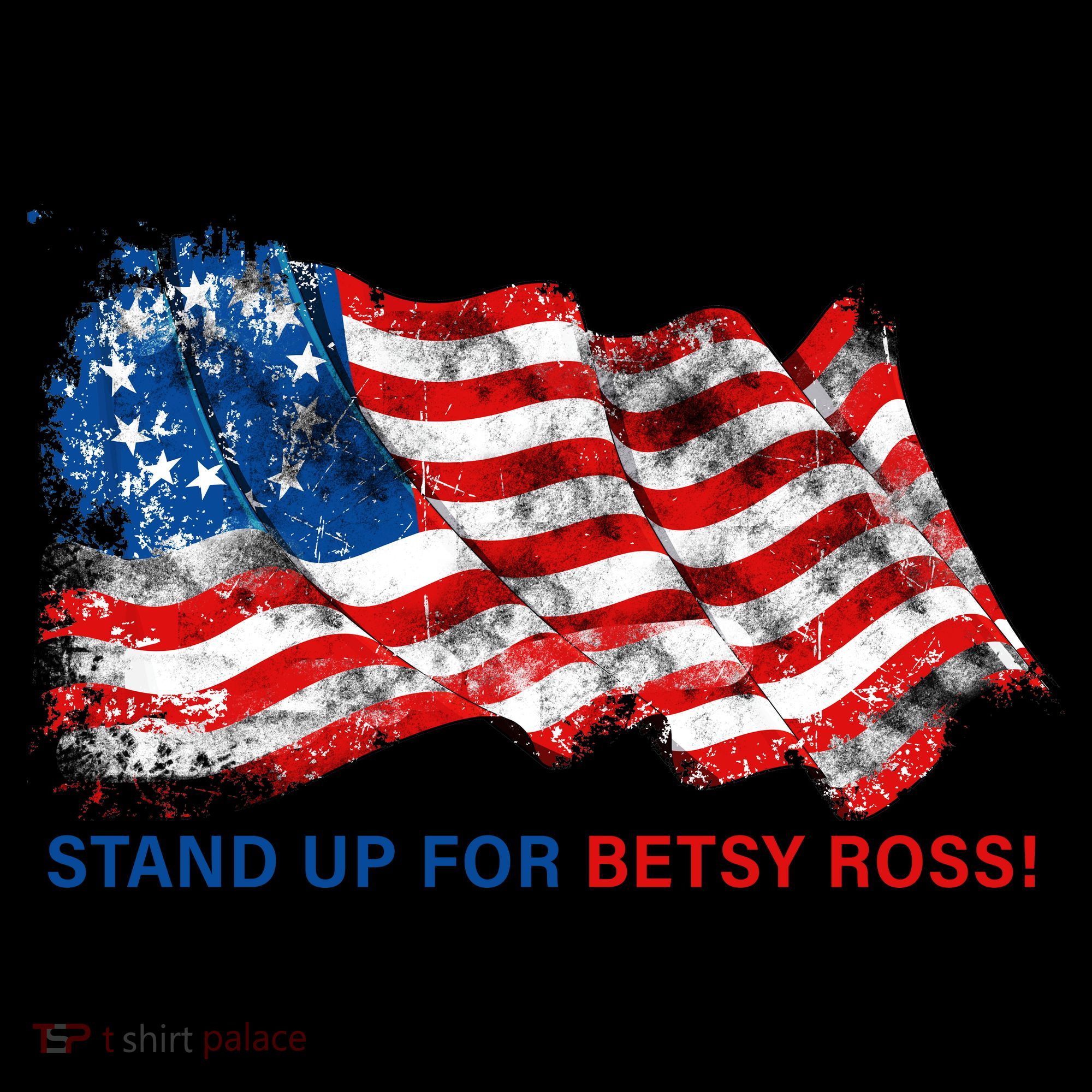 Stand Up For Betsy Ross Distressed Flag Ornament
