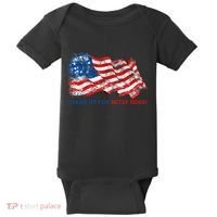 Stand Up For Betsy Ross Distressed Flag Baby Bodysuit thumb 0