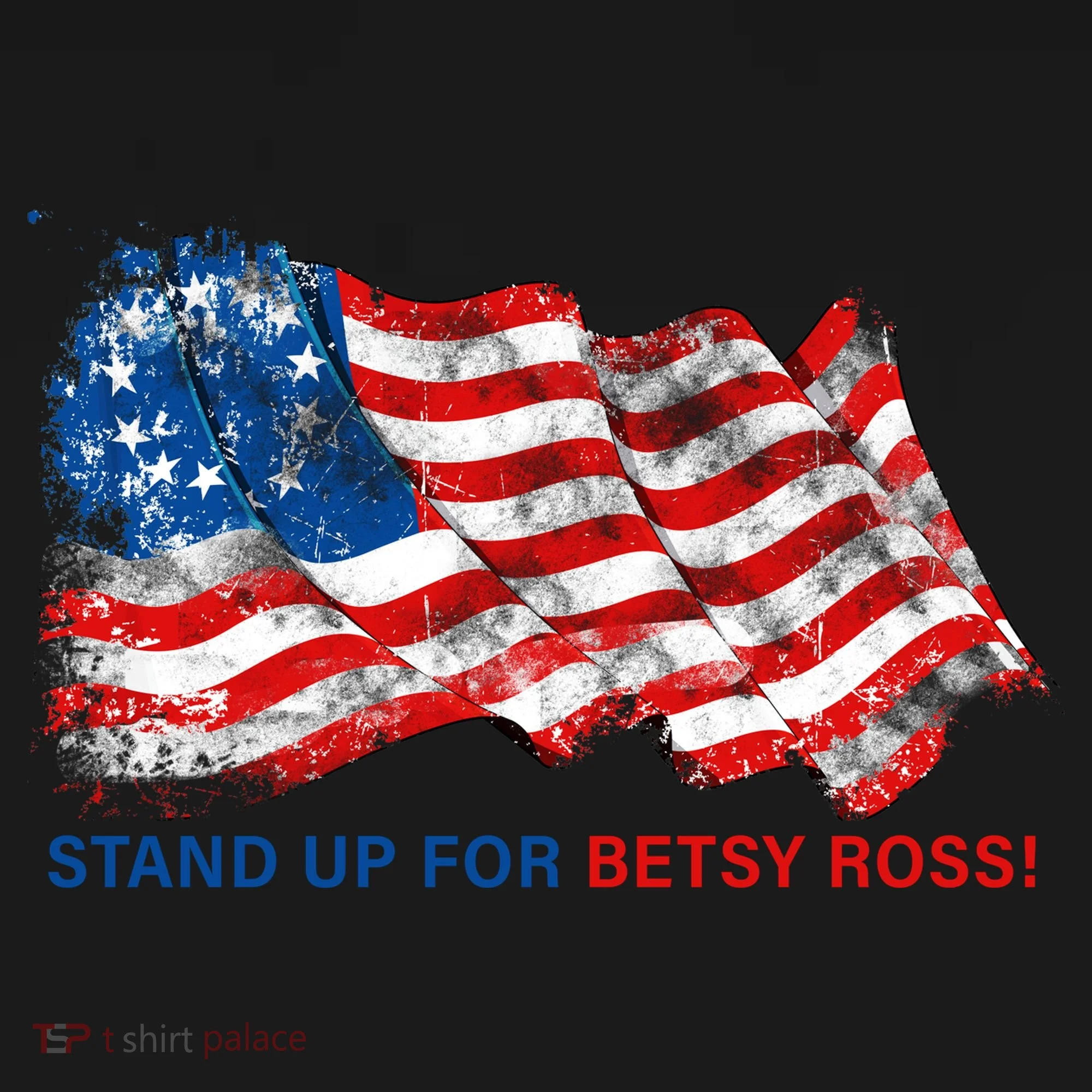 Stand Up For Betsy Ross Distressed Flag Toddler Hoodie