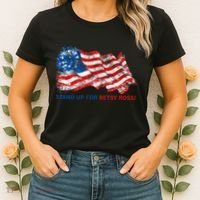 Stand Up For Betsy Ross Distressed Flag Women's T-Shirt thumb 2