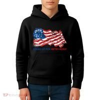 Stand Up For Betsy Ross Distressed Flag Kids Hoodie thumb 4
