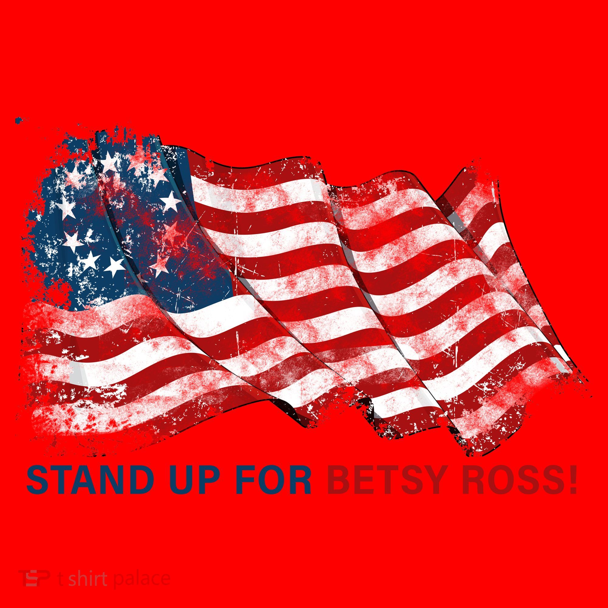 Stand Up For Betsy Ross Distressed Flag Santa Hat