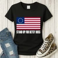 Stand Up For Betsy Ross First American Flag Women's T-Shirt thumb 3