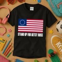 Stand Up For Betsy Ross First American Flag Kids T-Shirt thumb 3