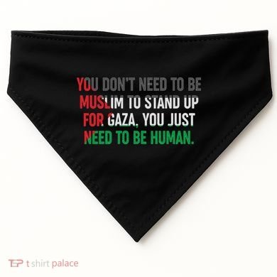 Stand Up For Gaza, Free Palestine USA-Made Doggie Bandana