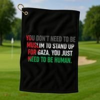 Stand Up For Gaza, Free Palestine Golf Towel thumb 1