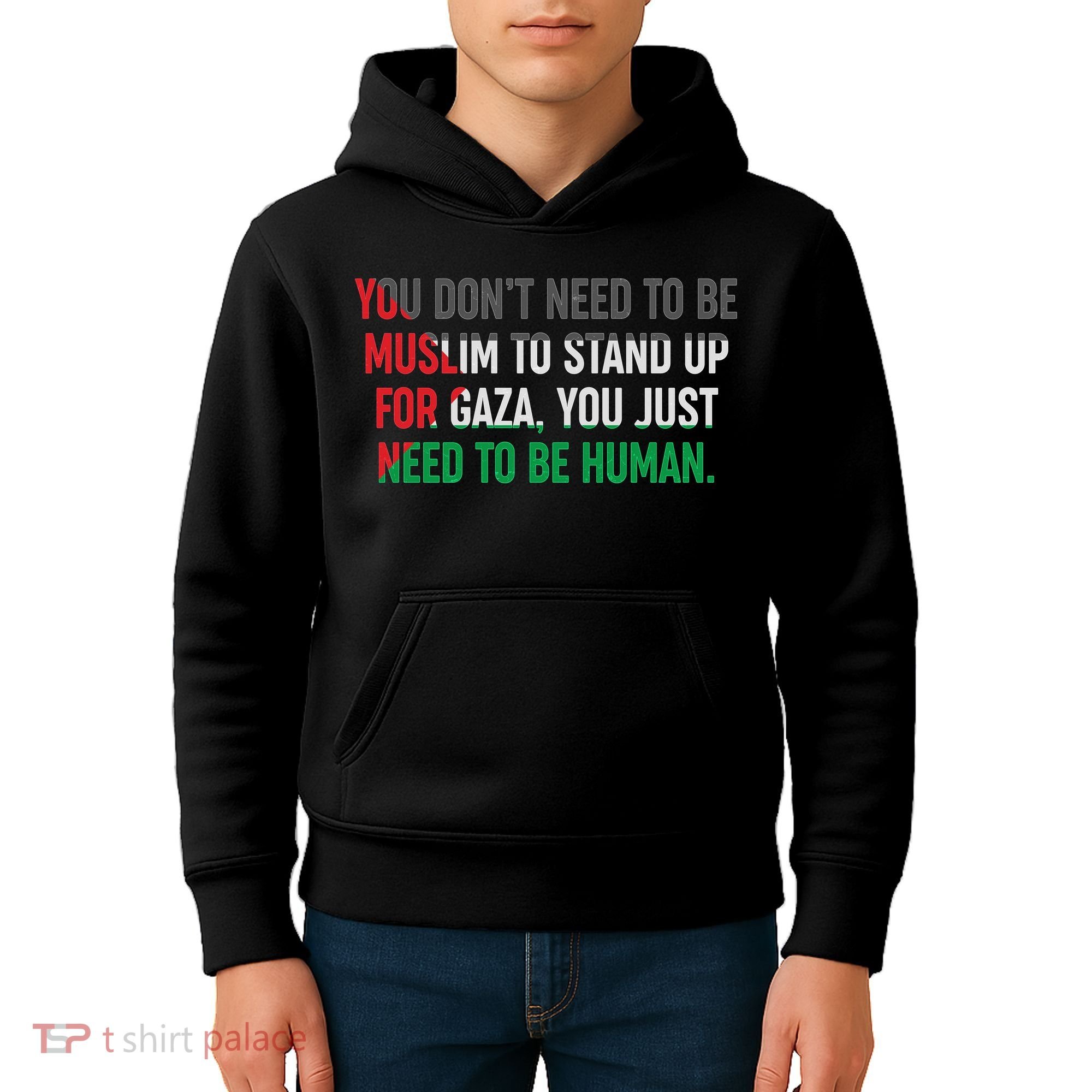Stand Up For Gaza, Free Palestine Kids Hoodie
