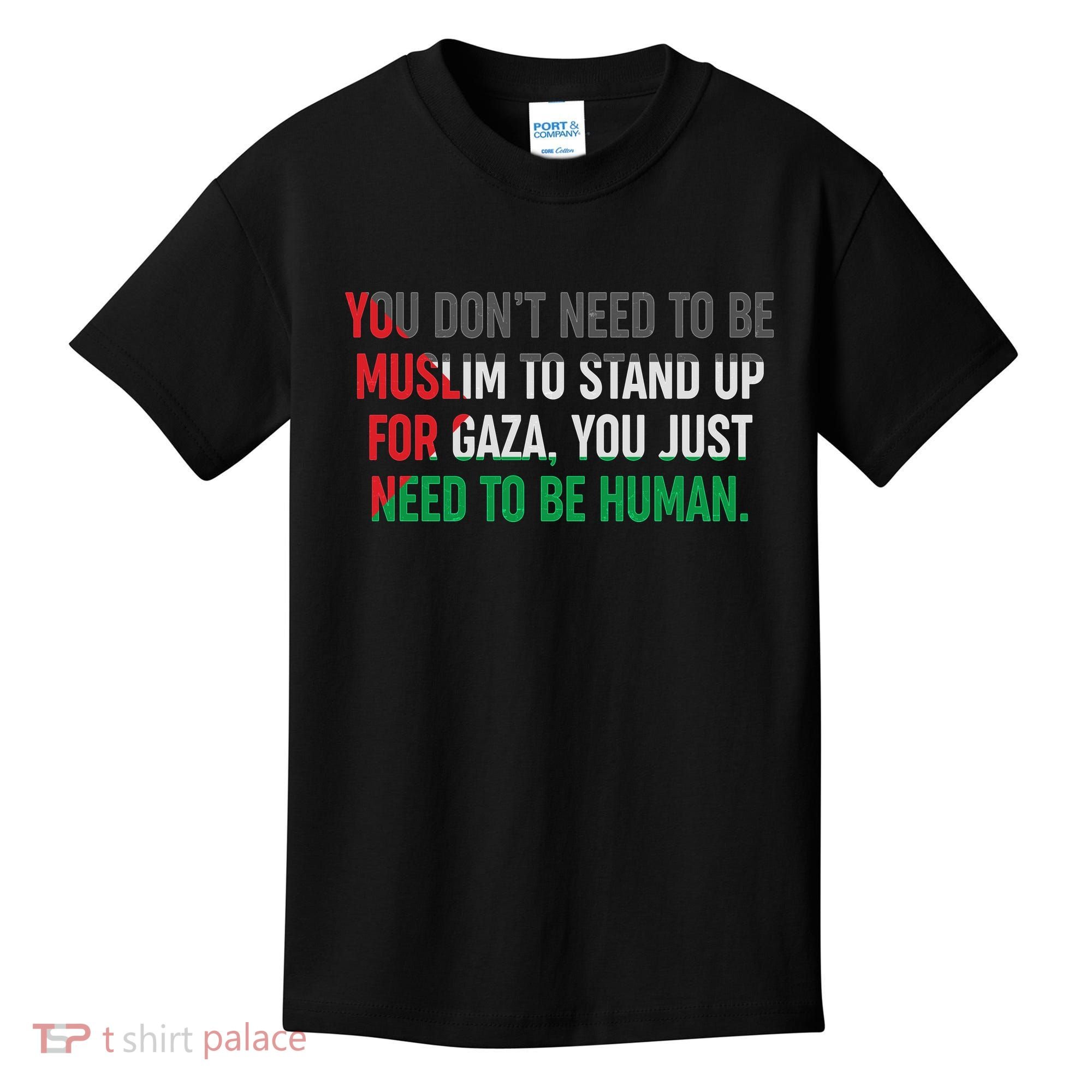Stand Up For Gaza, Free Palestine Kids T-Shirt