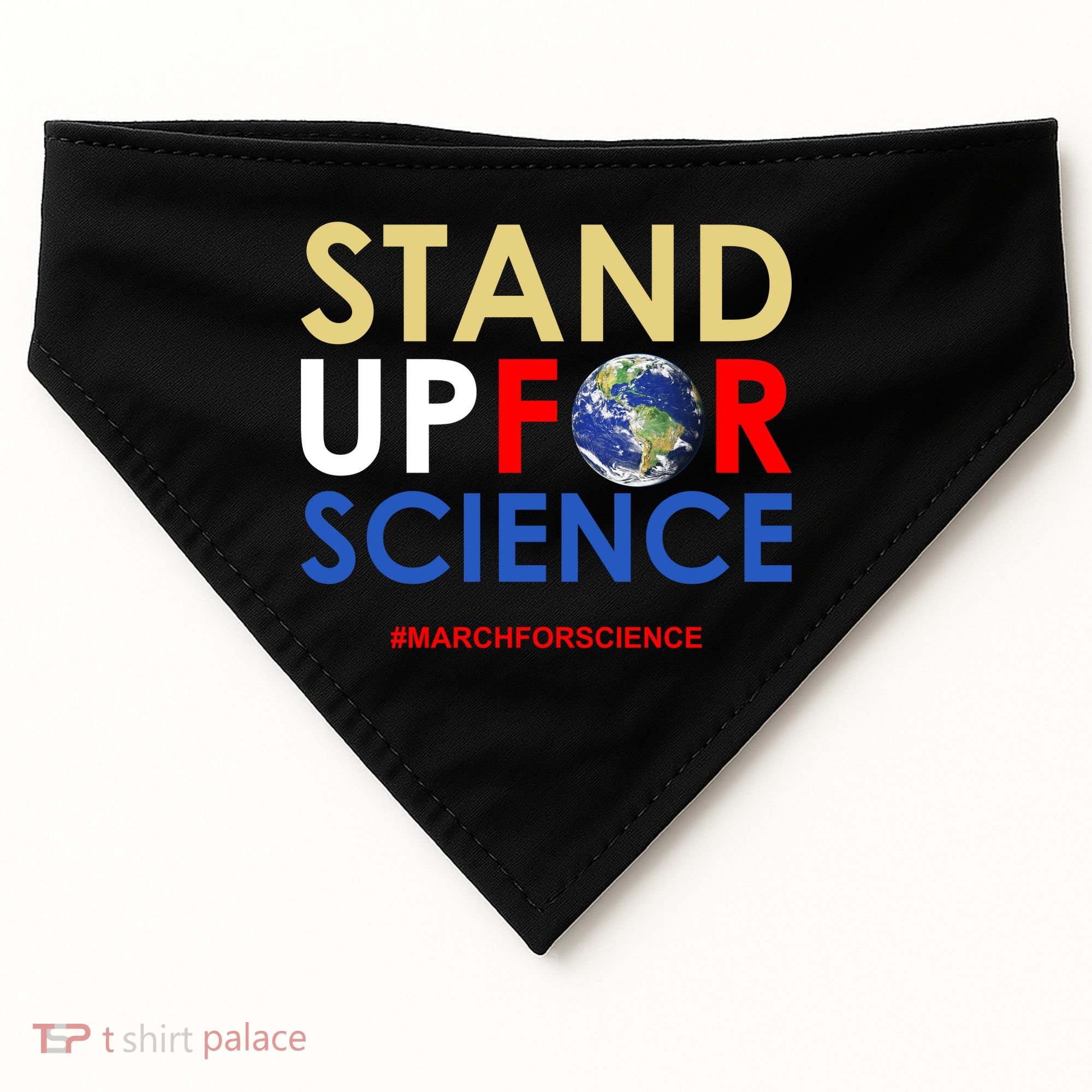 Stand Up For Science March For Science Earth Day USA-Made Doggie Bandana