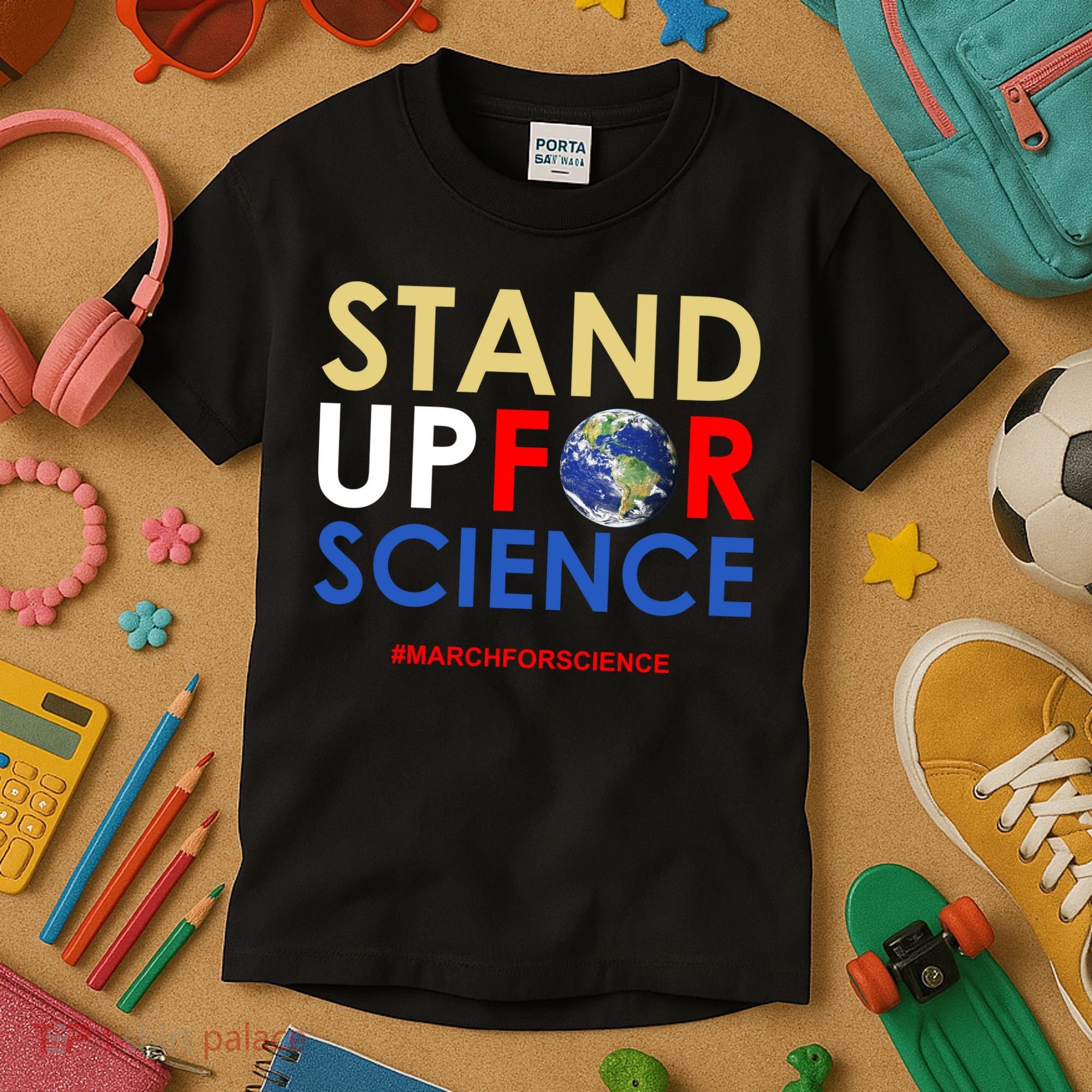 Stand Up For Science March For Science Earth Day Kids T-Shirt
