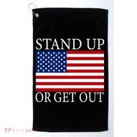 Stand Up Or Get Out Golf Towel thumb 0