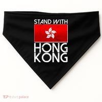 Stand With Hong Kong Pro Democracy USA-Made Doggie Bandana thumb 0