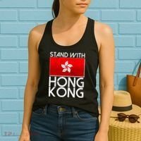 Stand With Hong Kong Pro Democracy Women's Tank Top thumb 2