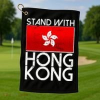 Stand With Hong Kong Pro Democracy Golf Towel thumb 1