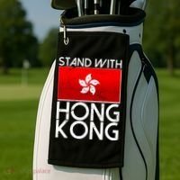 Stand With Hong Kong Pro Democracy Golf Towel thumb 2