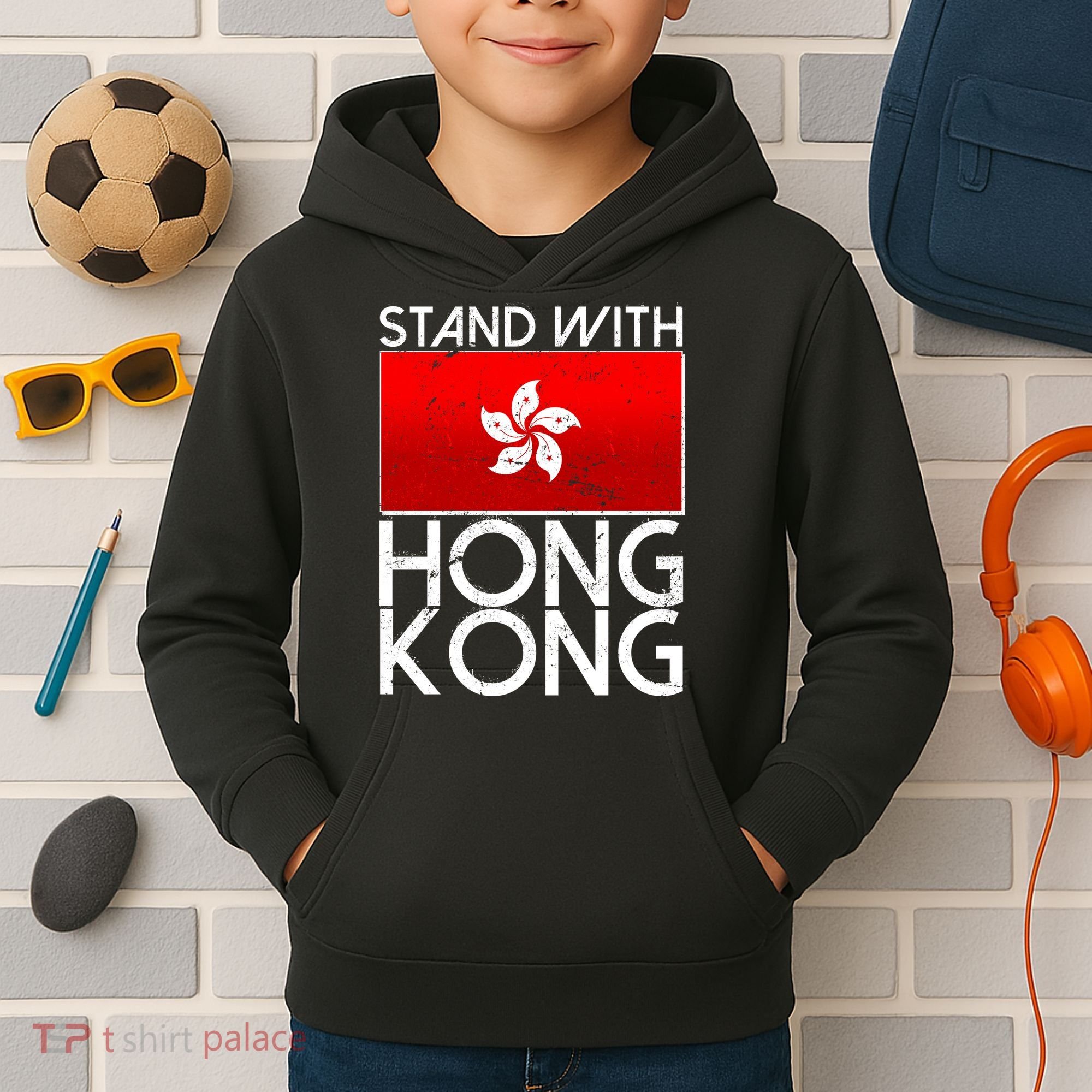 Stand With Hong Kong Pro Democracy Kids Hoodie