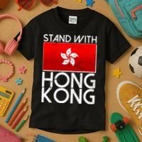 Stand With Hong Kong Pro Democracy Kids T-Shirt thumb 3