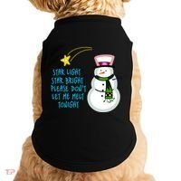 Star Light Star Bright Please Don't Let Me Melt Tonight Snowman Doggie Tank thumb 0
