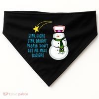 Star Light Star Bright Please Don't Let Me Melt Tonight Snowman USA-Made Doggie Bandana thumb 0