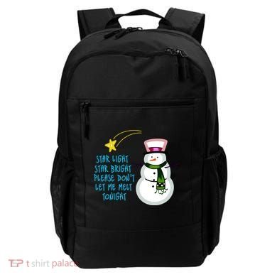 Star Light Star Bright Please Don't Let Me Melt Tonight Snowman Backpack
