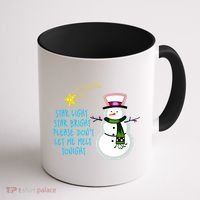 Star Light Star Bright Please Don't Let Me Melt Tonight Snowman Coffee Mug thumb 1