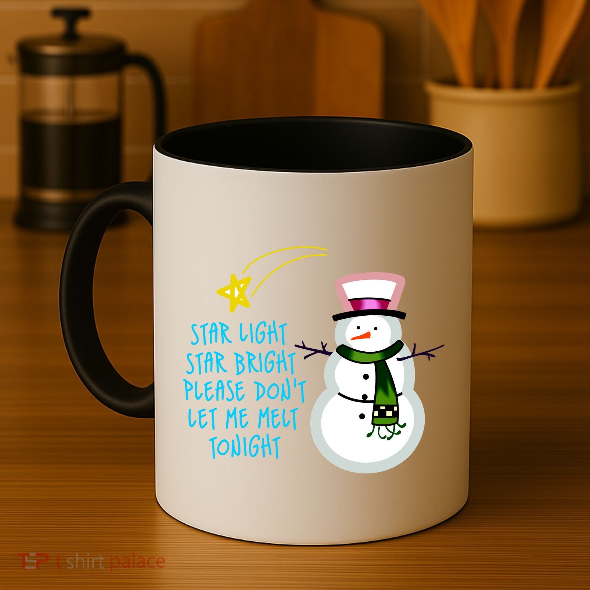 Star Light Star Bright Please Don't Let Me Melt Tonight Snowman Coffee Mug