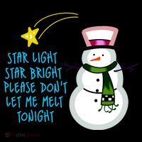 Star Light Star Bright Please Don't Let Me Melt Tonight Snowman Women's Hoodie thumb 2