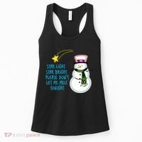 Star Light Star Bright Please Don't Let Me Melt Tonight Snowman Women's Tank Top thumb 0