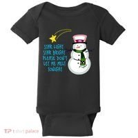 Star Light Star Bright Please Don't Let Me Melt Tonight Snowman Baby Bodysuit thumb 0
