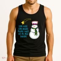 Star Light Star Bright Please Don't Let Me Melt Tonight Snowman Tank Top thumb 3