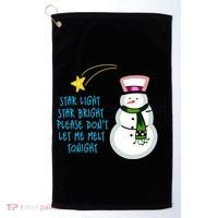 Star Light Star Bright Please Don't Let Me Melt Tonight Snowman Golf Towel thumb 0