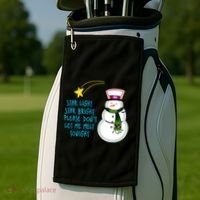 Star Light Star Bright Please Don't Let Me Melt Tonight Snowman Golf Towel thumb 2