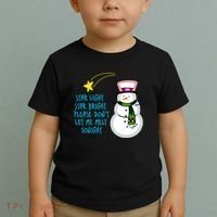 Star Light Star Bright Please Don't Let Me Melt Tonight Snowman Toddler T-Shirt thumb 2