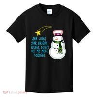 Star Light Star Bright Please Don't Let Me Melt Tonight Snowman Kids T-Shirt thumb 0