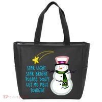 Star Light Star Bright Please Don't Let Me Melt Tonight Snowman Tote Bag thumb 0